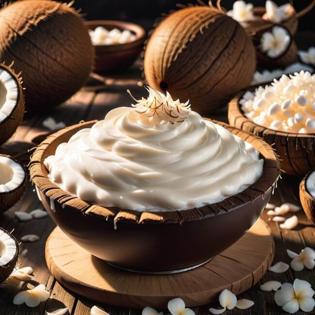 Bez dodatku cukru śmietanka kokosowa