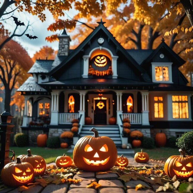 Halloweenowe girlandy i flagi