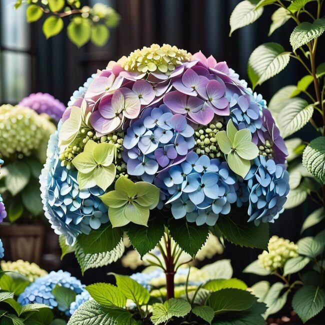 Hortensja bukietowa mini kwiaty