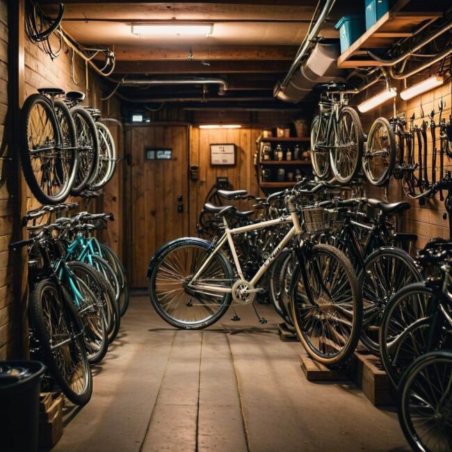 Instalacja systemu alarmowego w piwnicy na rowery