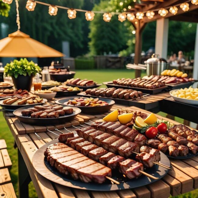 Letnie kwiaty i rośliny na grillowy stół