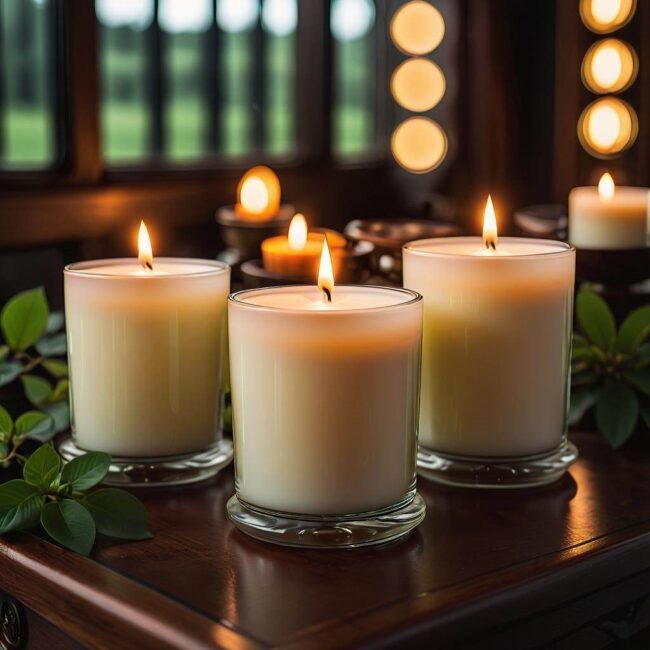 Małe świece sojowe na letnie wieczory