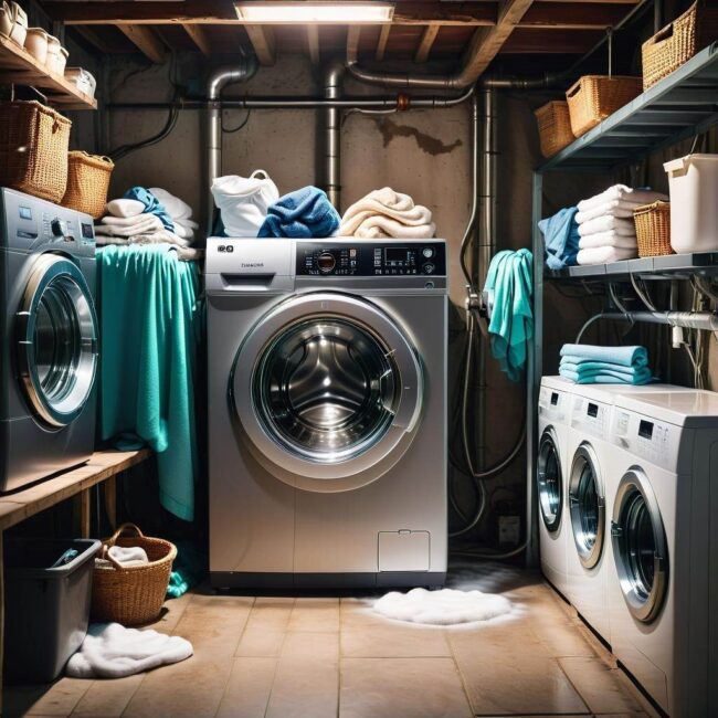 Pralka w piwnicy a systemy alarmowe