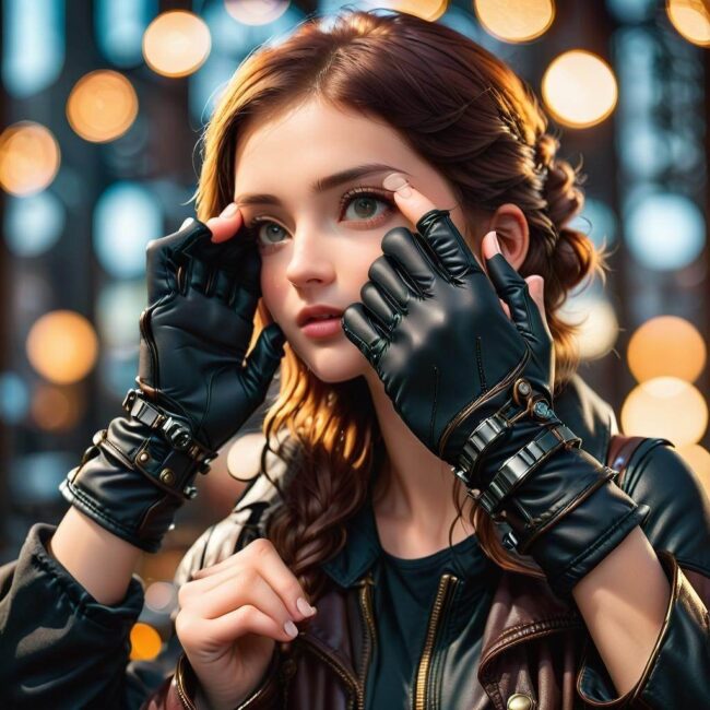 Rękawiczki bez palców z wełny