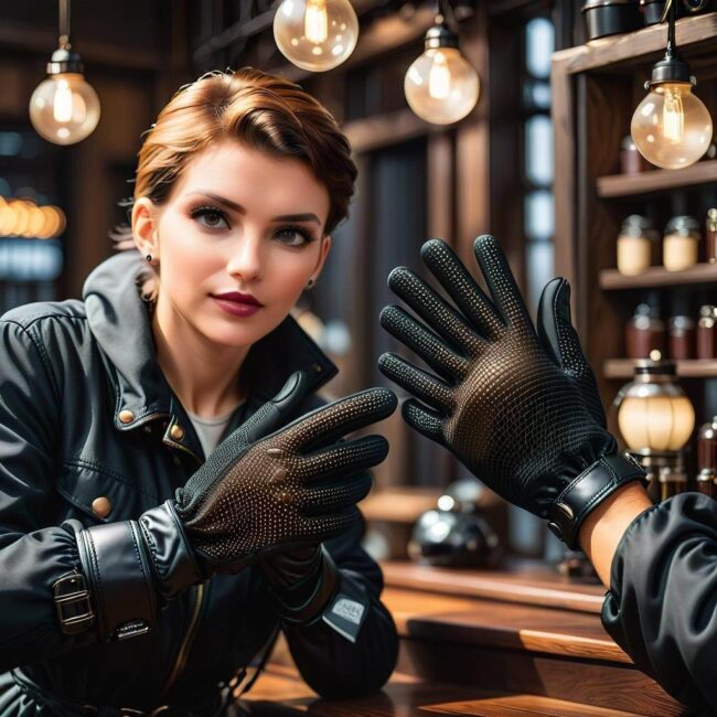 Rękawiczki siatkowe na zajęcia pole dance