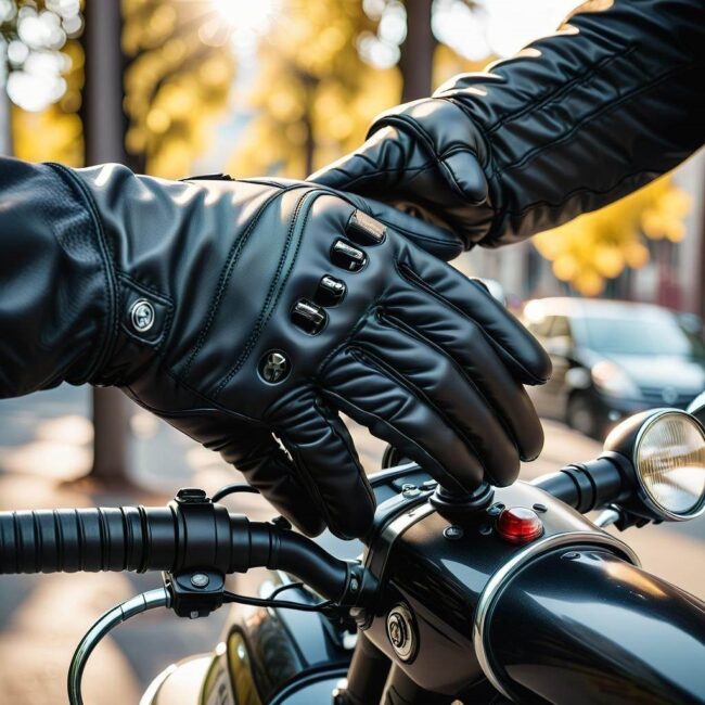 Rękawiczki z wyprofilowanymi wstawami dla ergonomicznej jazdy na hulajnodze