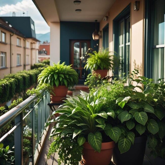 Rośliny balkonowe na wystawiony na wiatr taras