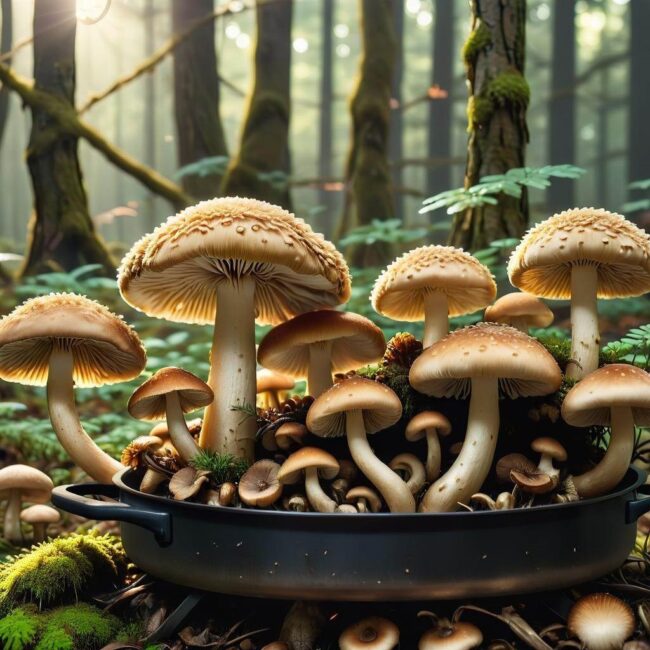 Smażenie pieczarek na niskim ogniu