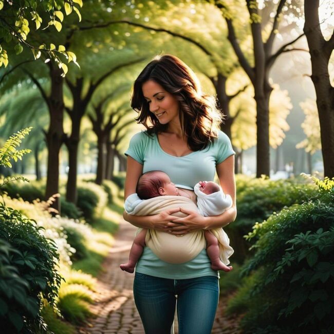 Spacer z noworodkiem w nocy