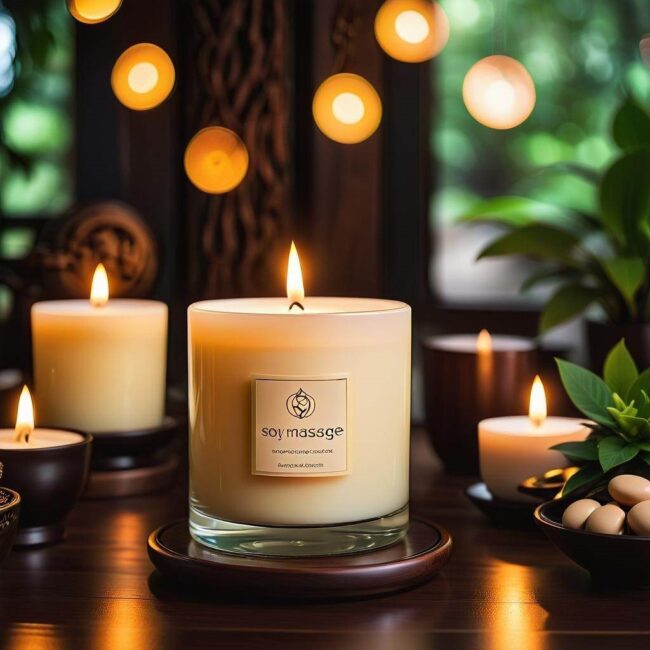 Świece sojowe do masażu