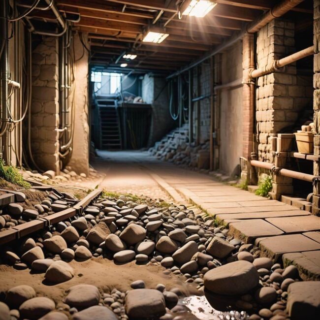 Usuwanie pleśni z piwnicy