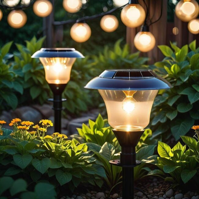 Uszkodzony panel słoneczny w lampie solarny