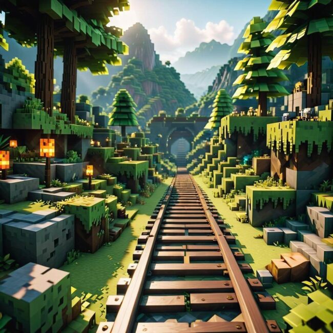 Zasilane tory i redstone repeater