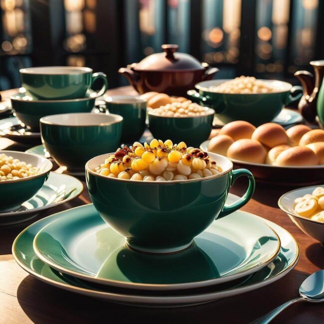 Zastawa stołowa retro PRL