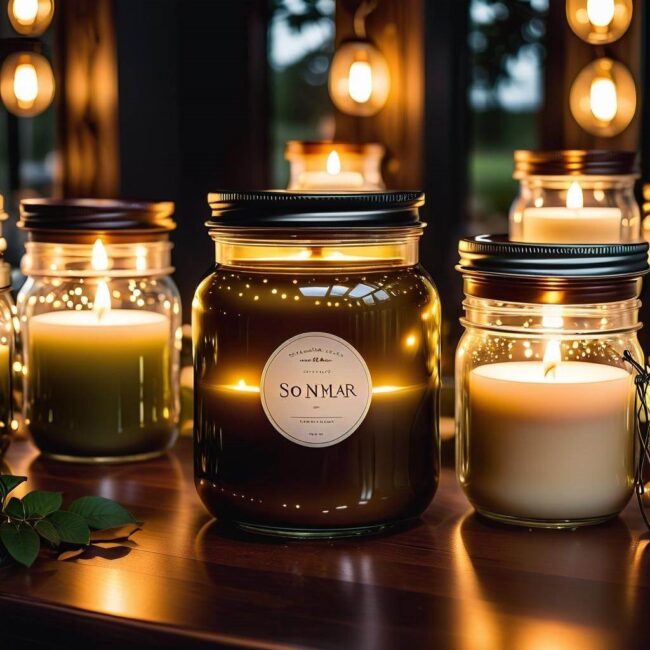 słoiki do świec rękodzieło